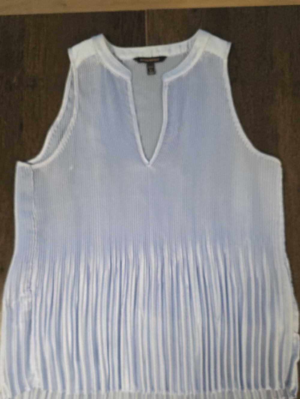 Banana Republic Sky Blue Sleeveless Pleated Knit Top